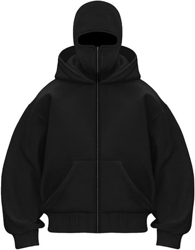 Jacket Zip Up Fashion Double Layer Hoodie Hip Hop Outerwear Jacket  Clothing for Men and Women