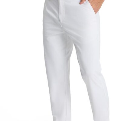 men Classic Fit Golf Pants Stretch Work Dress Pants 30''/32''/34'' Lightweight Casual Pants with Pockets