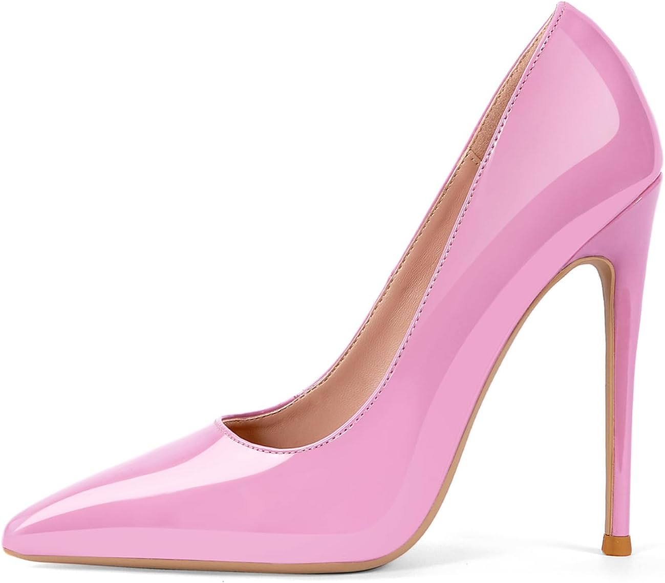 Women's 4.7 Inch Pumps Pointy Closed Toe Stiletto Sexy High Heels Slip on Porm Party Wedding Dress Shoes