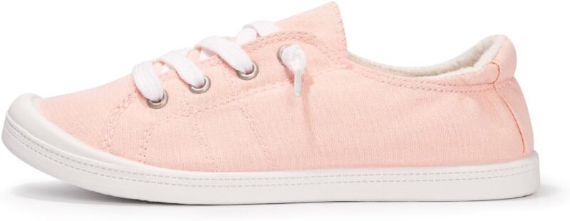 Women's Slip On Canvas Shoes Low Top Fashion Sneakers Casual Flats Walking Shoes Comfy Loafers - Image 2