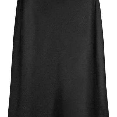 Women Satin High Waisted Maxi Skirts Hidden Elasticized Waistband A Line Long Skirt