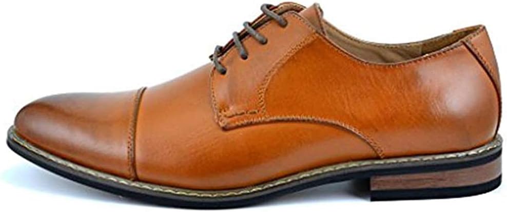 Men's Classic Modern Formal Oxford Wingtip Lace Up Dress Shoes - Image 2