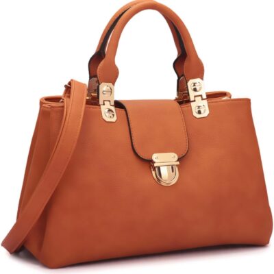 Women Satchel Handbags Top Handle Purse Medium Tote Bag Vegan Leather Shoulder Bag
