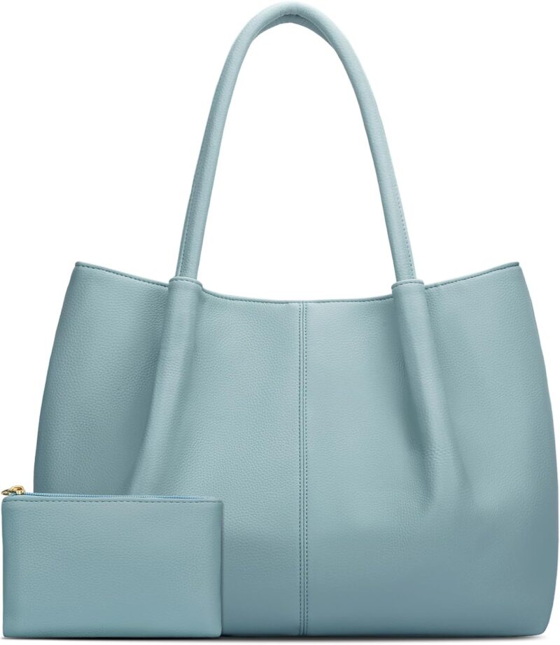 Tote Bag for Women Vegan Leather Shoulder Purse Large Capacity Travel Bag