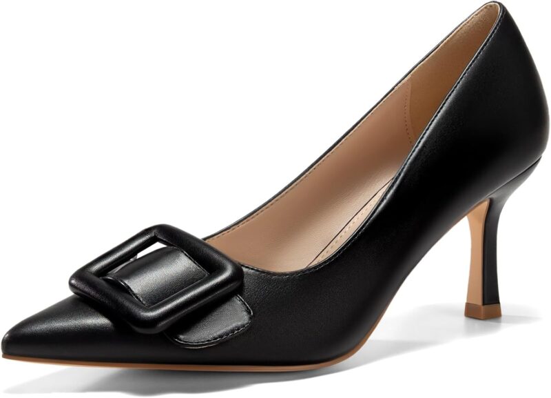 Women's Closed Pointed Toe Pumps Stiletto High Heels Wedding Party Dress Shoes