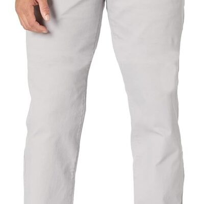 men Straight Fit 5-Pocket Stretch Twill Pants