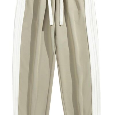men Casual Linen Harem Pants Drawstring Cropped Trousers Lightweight Loose Summer Beach Pants with Pockets
