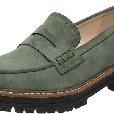 Womens Loafers Shoes Platform Chunky Penny Loafer Lug Sole Comfortable Slip On Work Office Biness Casual Dress Shoes,  Size 5-11