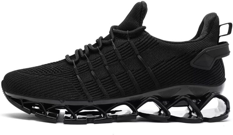 Mens Slip On Walking Shoes Blade Non Slip Tennis Running Shoes Lightweight Workout Breathable Mesh Fashion Sneakers - Image 2