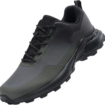 Men's Ankle High Waterproof Hiking Boots Winter Leather Outdoor Hiking Shoes Travel Hiking Leisure Running Sports Shoes