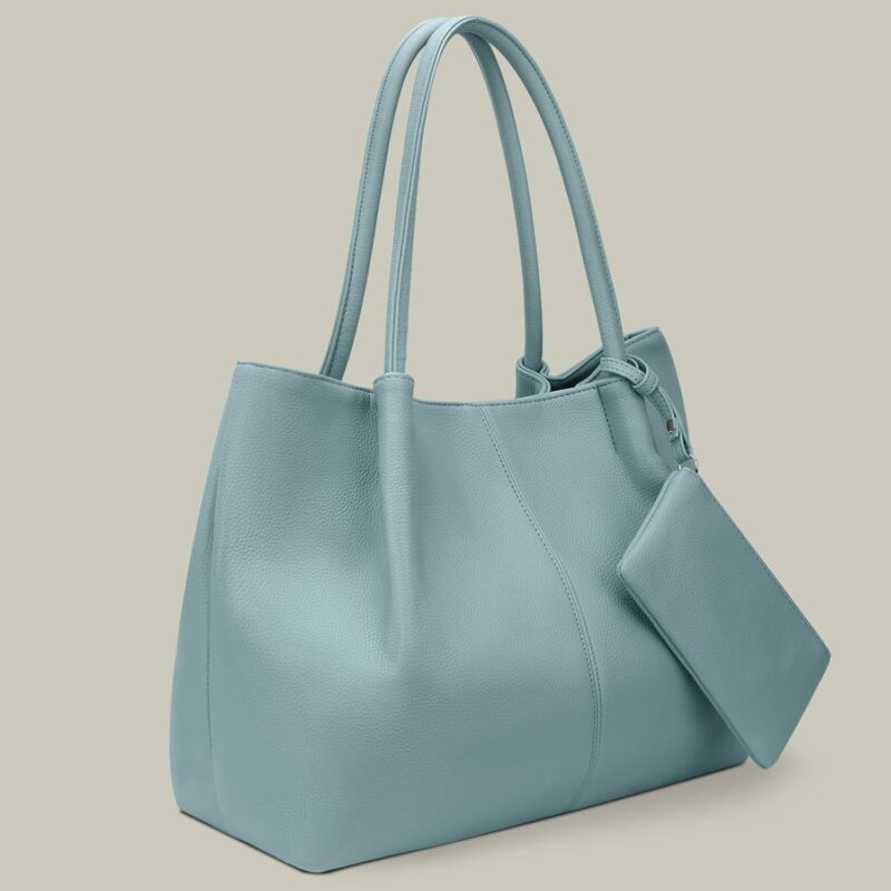 Tote Bag for Women Vegan Leather Shoulder Purse Large Capacity Travel Bag - Image 2