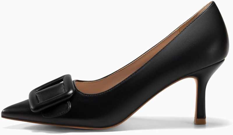 Women's Closed Pointed Toe Pumps Stiletto High Heels Wedding Party Dress Shoes - Image 2
