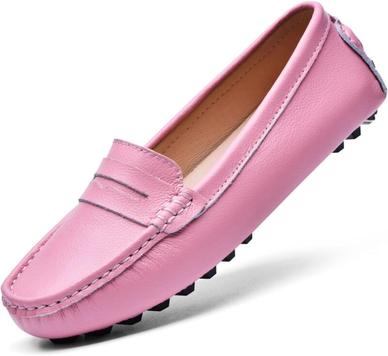 Women's Genuine Leather Penny Loafers Classic Driving casins Casual Slip On Comfort Women Loafer Shoes
