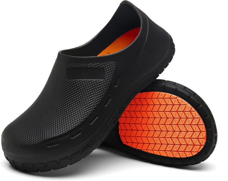 Chef Shoes for Men Nonslip Water Proof Work Shoes Mens Clogs able Nursing Nurse Shoes for Gardener Men Indoor and Outdoor for Kitchen Office Seaside-Zapatos de Cocina para Hombres
