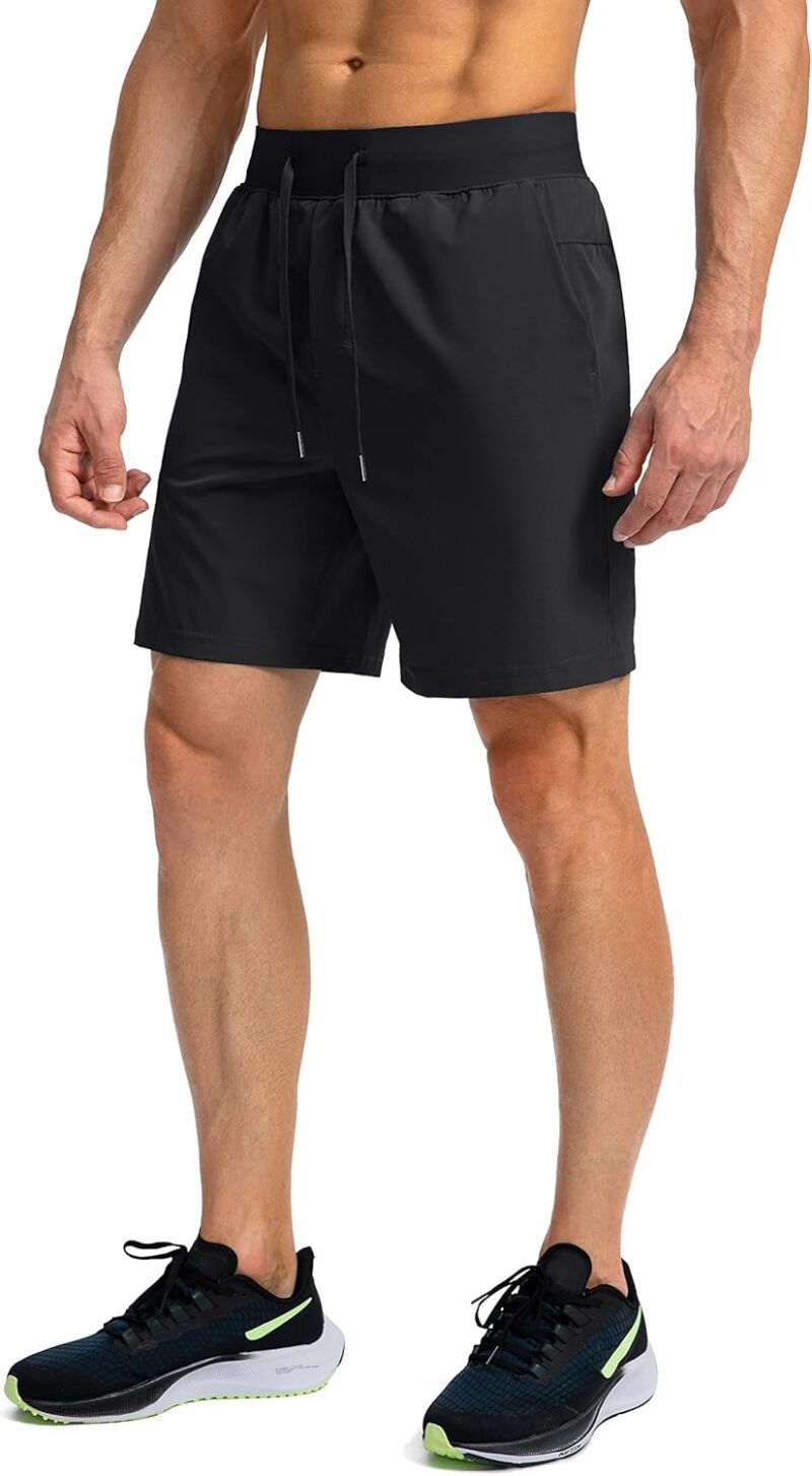 men Running Shorts with Zipper Pockets 7"/ 5" / 9" Lightweight Quick Dry Basketball Gym Workout Athletic Shorts for Men - Image 2