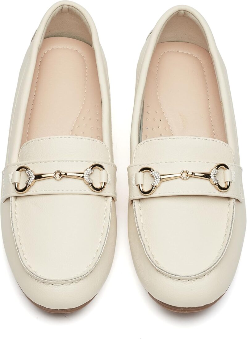 Women's Wide Loafers Casual Slip on Flat Shoes Women's Comfort Penny Loafers with Arch Support Women Dressy casins - Image 2