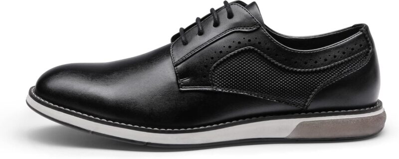 Men's Plain Toe Oxford Shoes Business Formal Derby Dress Sneakers - Image 2