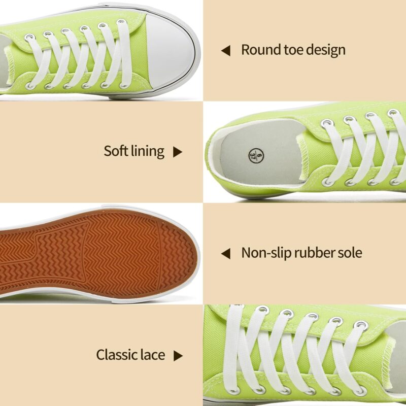 Womens Canvas Shoes Low top Sneakers for Womens Fashion Casual Shoes Walking Comfortable Shoes - Image 2