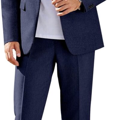 Men Suits Classic Fit 2 Piece Suit Set One Button Casual Blazer Wedding Bussiness Suit Separates