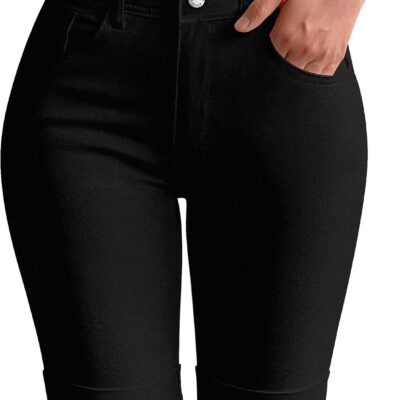 Women Mid Rise Roll Cuff Bermuda Stretch Denim Jean Shorts
