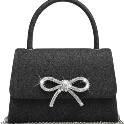Women's Evening Bag Party Clutches Wedding Purses Cocktail Prom Handbags with Frosted Glittering