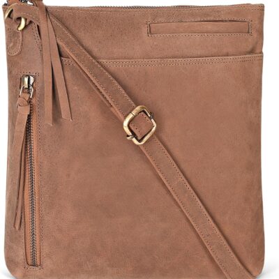 Leather Crossbody Bags for Women - Ladies Sling Handbags - Medium Cross body Purses Handbags - Purses For Women