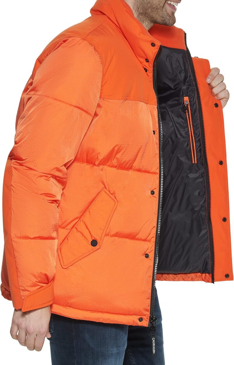 men Snap Front Puffer Jacket - Image 2