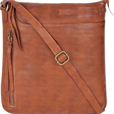 Leather Crossbody Bags for Women - Ladies Sling Handbags - Medium Cross body Purses Handbags - Purses For Women