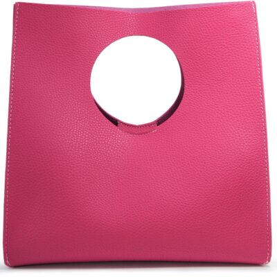 Vintage Minimalist Style Soft Pu Leather Handbag Clutch Small Tote