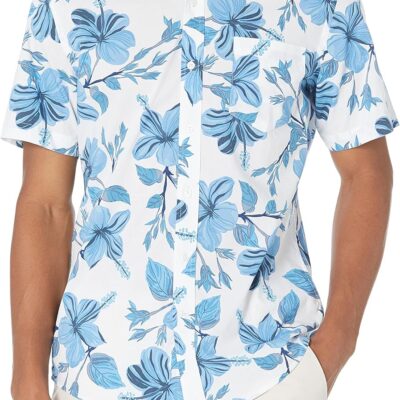 Men's Slim-Fit Short-Sleeve Print Shirt