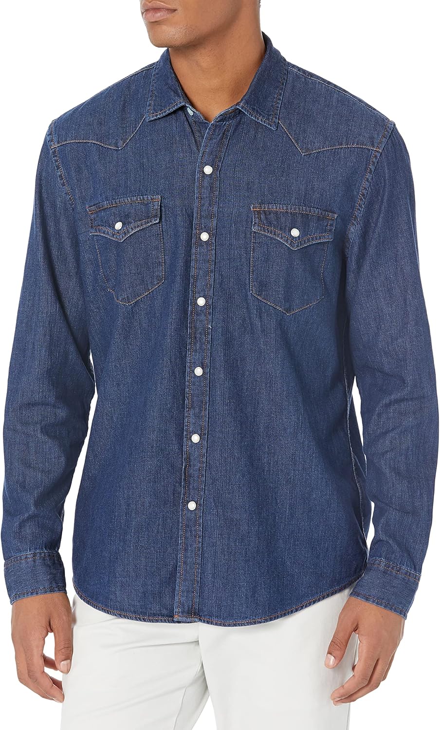Men's Regular-Fit Long-Sleeve Denim Shirt